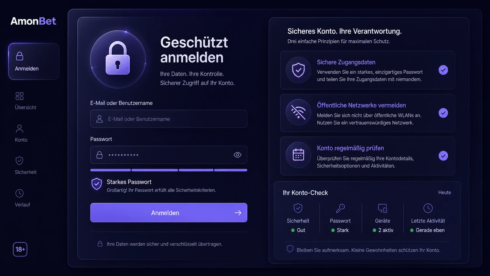 Sicherheit beim Login