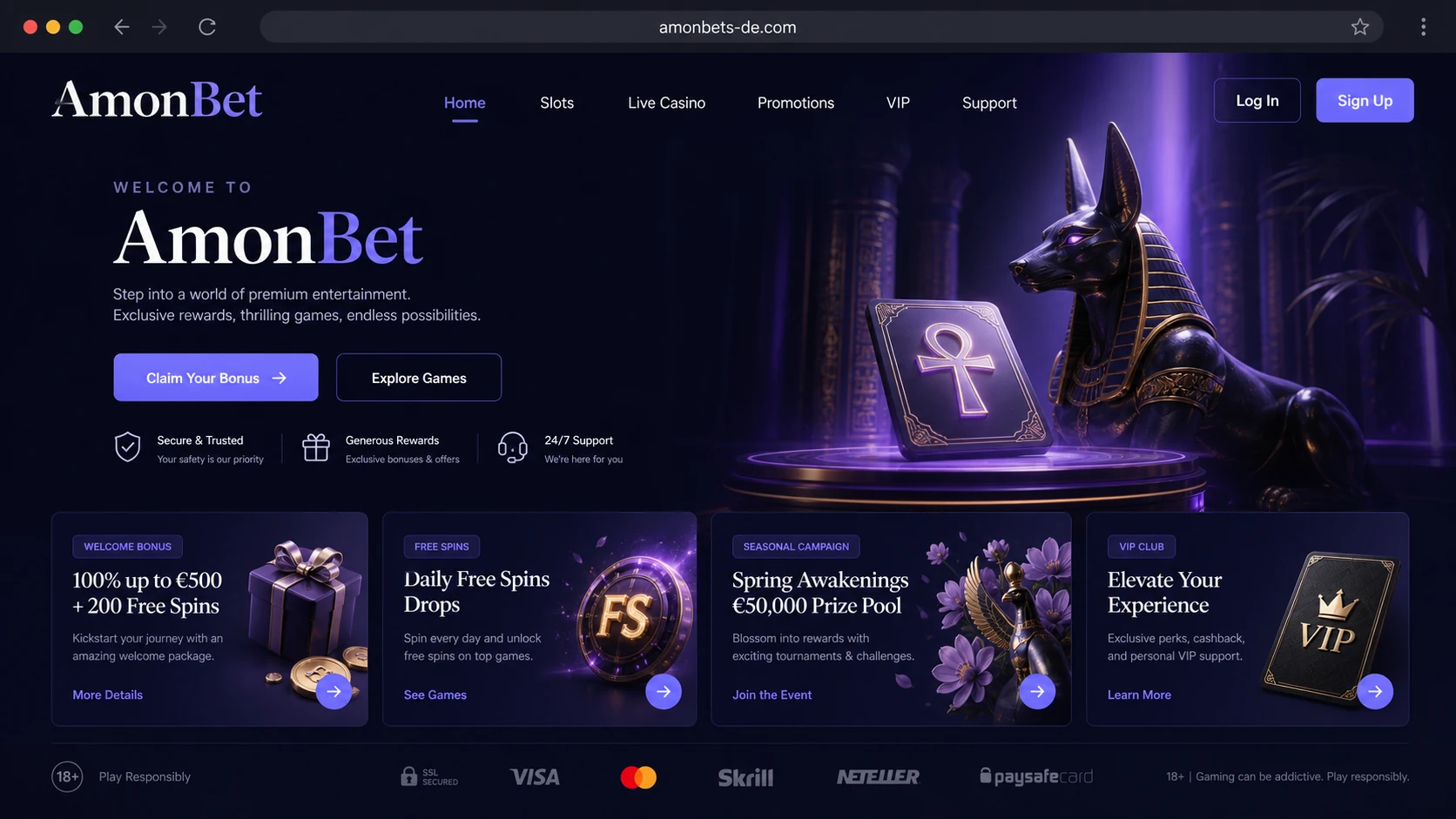 AmonBet Bonus und Aktionen
